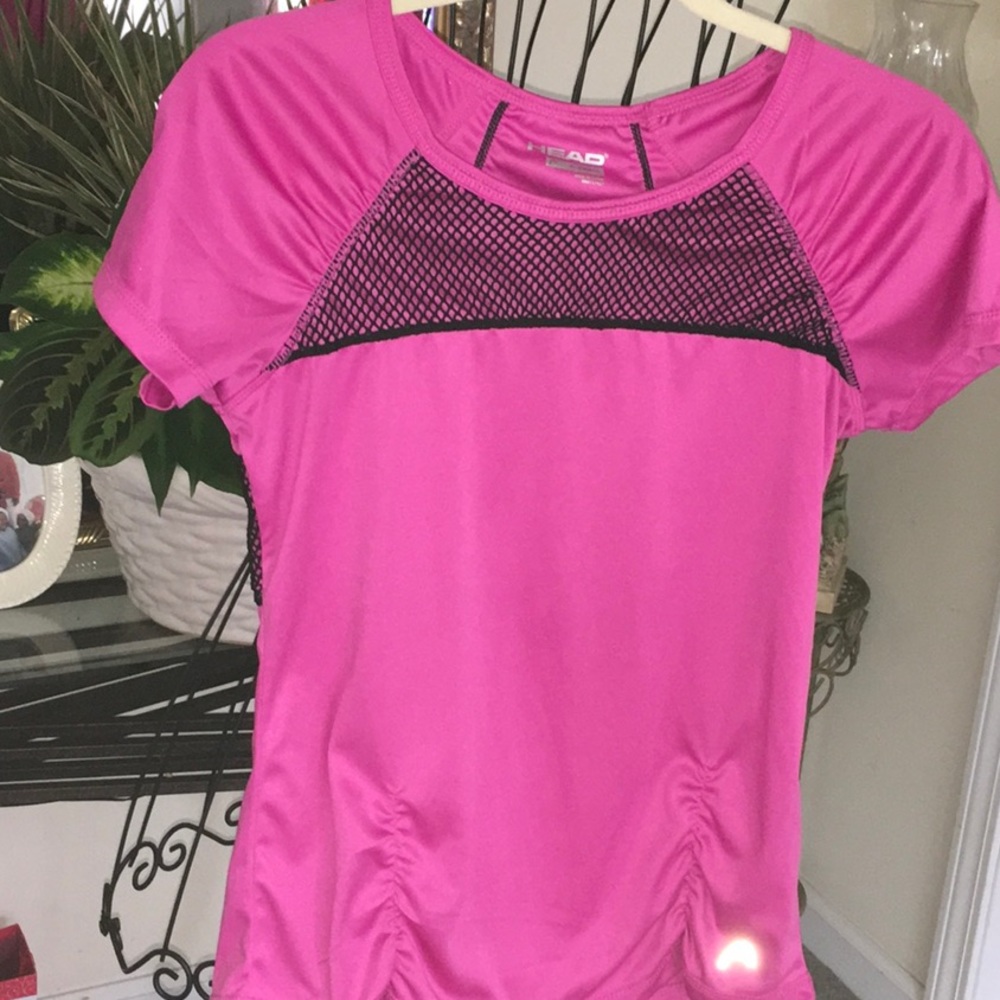 Head hot pink and black women’s exercise top size XS